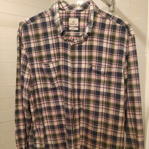 Men's Johnnie O Flannel Pattern Shirt - L